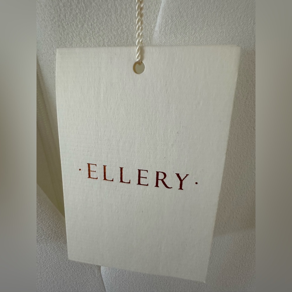 Ellery White Crepe Resort Midi Wide Bell Sleeve Dress NWT M/L $1495 Retail - Picture 8 of 15